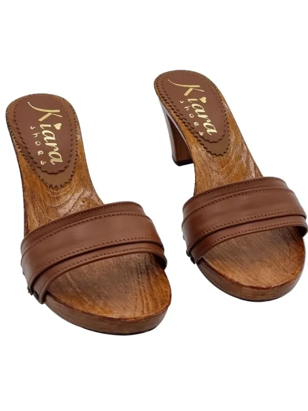 Kiara Shoes ZOCCOLI MARRONI COMODI IN... Marrone Sale