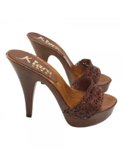 Kiara Shoes ZOCCOLI MARRONI CON FASCIA... Marrone