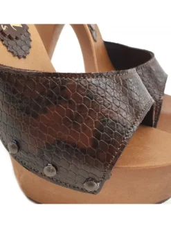 Kiara Shoes ZOCCOLI MARRONI IN PELLE... Marrone Outlet