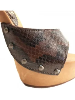 Kiara Shoes ZOCCOLI MARRONI IN PELLE... Marrone Outlet
