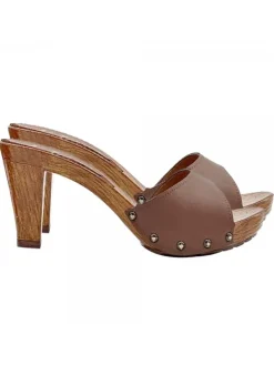 Kiara Shoes ZOCCOLI MARRONI IN PELLE... Marrone