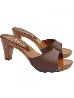 Kiara Shoes ZOCCOLI MARRONI IN PELLE... Marrone