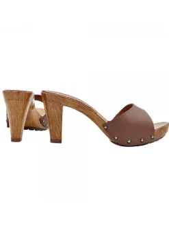 Kiara Shoes ZOCCOLI MARRONI IN PELLE... Marrone