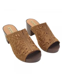Kiara Shoes ZOCCOLI MARRONI IN PIZZO... Marrone