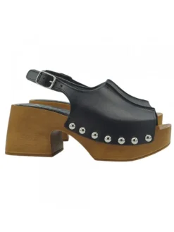 Kiara Shoes ZOCCOLI NERI CON CINTURINO... Nero