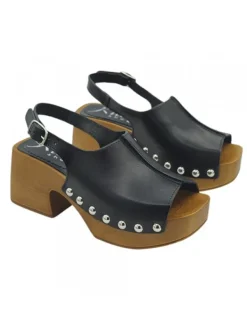 Kiara Shoes ZOCCOLI NERI CON CINTURINO... Nero