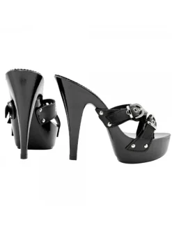 Kiara Shoes ZOCCOLI NERI CON FASCE... Nero