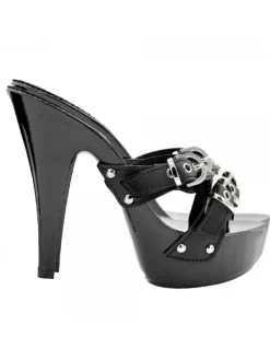 Kiara Shoes ZOCCOLI NERI CON FASCE... Nero