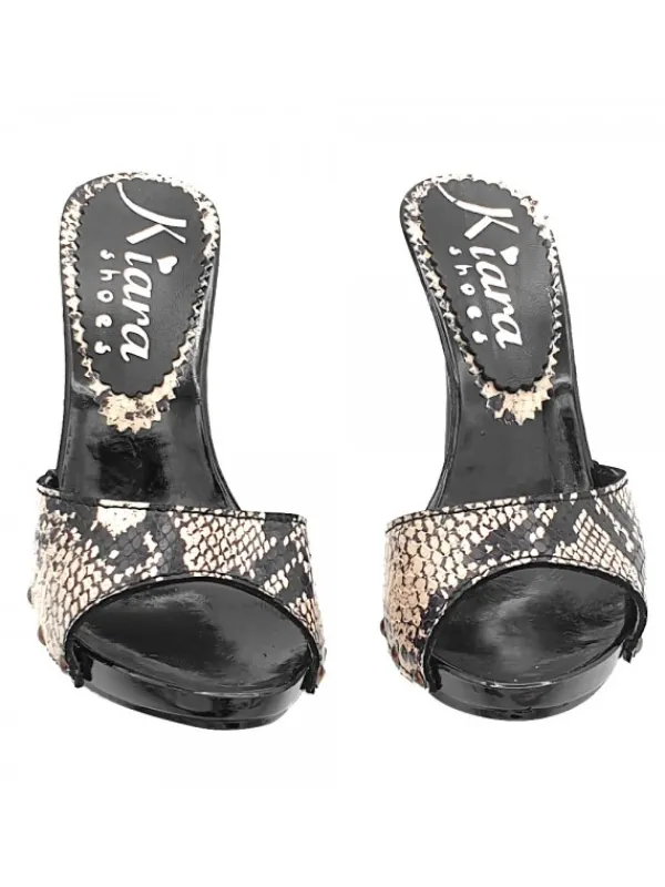 Kiara Shoes ZOCCOLI NERI CON FASCIA...