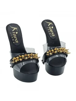 Kiara Shoes ZOCCOLI NERI CON FASCIA... Nero Hot