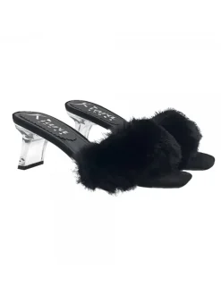 Kiara Shoes ZOCCOLI NERI CON PELLICCIA...