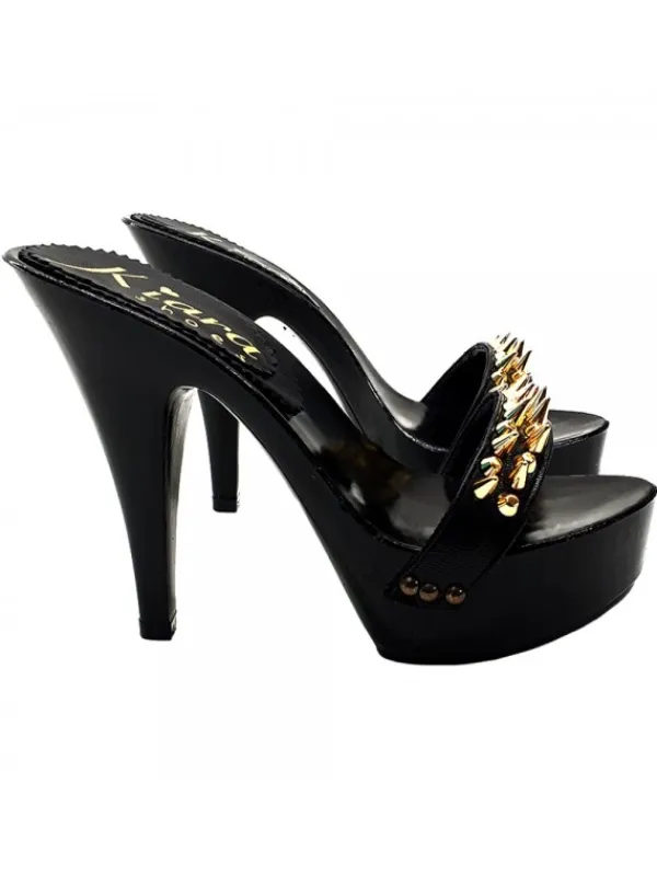 Kiara Shoes ZOCCOLI NERI CON PUNTE Outlet