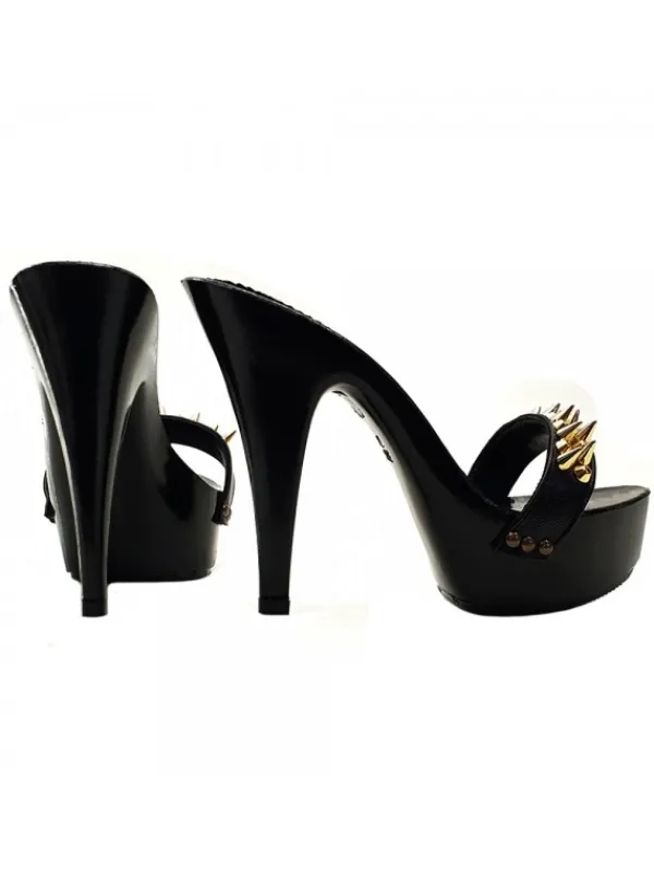 Kiara Shoes ZOCCOLI NERI CON PUNTE Outlet