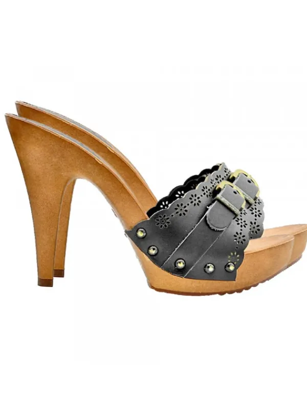 Kiara Shoes ZOCCOLI NERI FASCIA... Nero Sale
