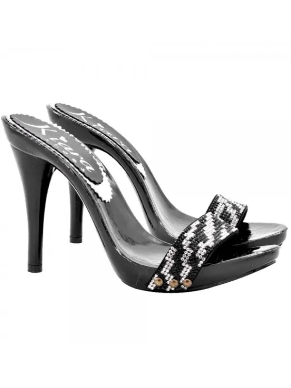 Kiara Shoes ZOCCOLI NERI FASCIA STRASS... Nero Online