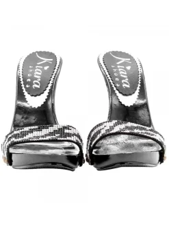 Kiara Shoes ZOCCOLI NERI FASCIA STRASS... Nero Online