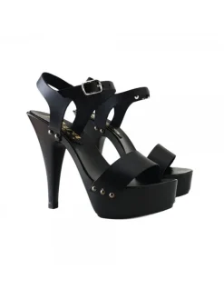 Kiara Shoes ZOCCOLI NERI IN PELLE Nero Sale