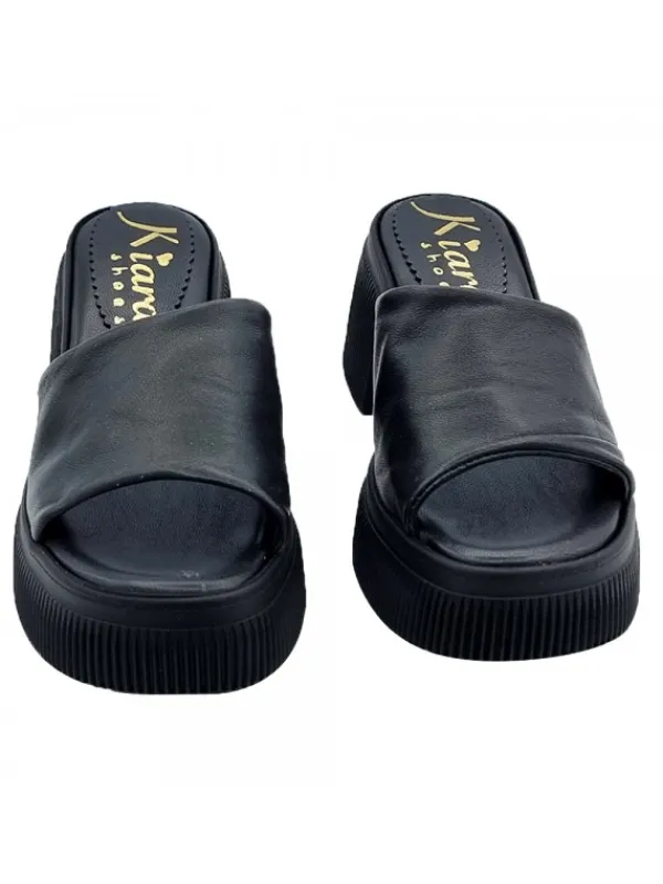 Kiara Shoes ZOCCOLI NERI IN PELLE CON... Nero Online