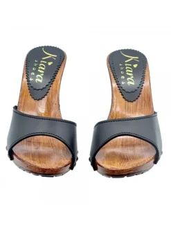 Kiara Shoes ZOCCOLI NERI IN PELLE CON... Sale