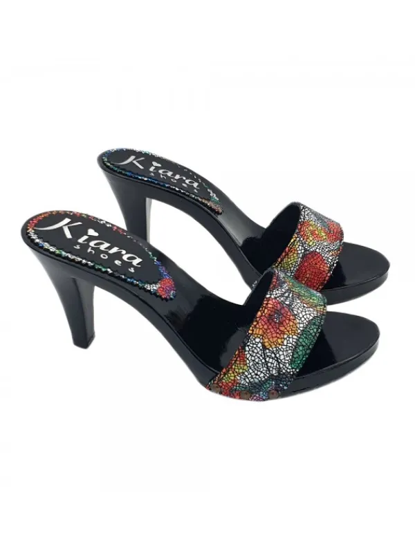 Kiara Shoes ZOCCOLI NERI LACCATI CON... Discount