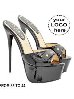 Kiara Shoes ZOCCOLI NERI PERSONALIZZATI... Nero