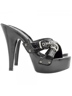 Kiara Shoes ZOCCOLI NERI "EFFETTO... Nero New