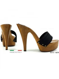 Kiara Shoes ZOCCOLI NERI TACCO 13 &... Discount