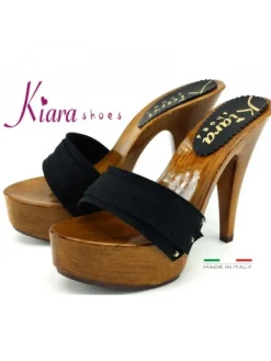 Kiara Shoes ZOCCOLI NERI TACCO 13 &... Discount