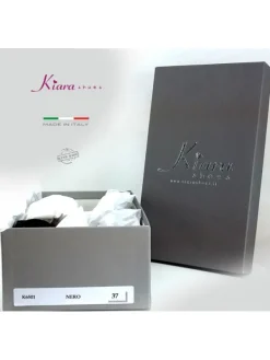 Kiara Shoes ZOCCOLI NERI TACCO 9 CM Nero New