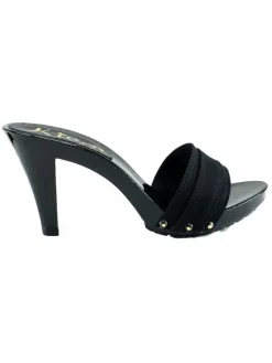 Kiara Shoes ZOCCOLI NERI TACCO 9 CM Nero New