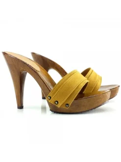 Kiara Shoes ZOCCOLI TACCO 11 Ocra Sale