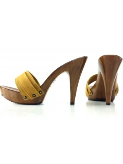 Kiara Shoes ZOCCOLI TACCO 11 Ocra Sale