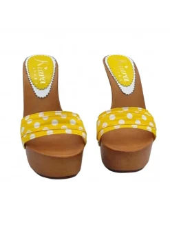 Kiara Shoes ZOCCOLI POIS Giallo Best