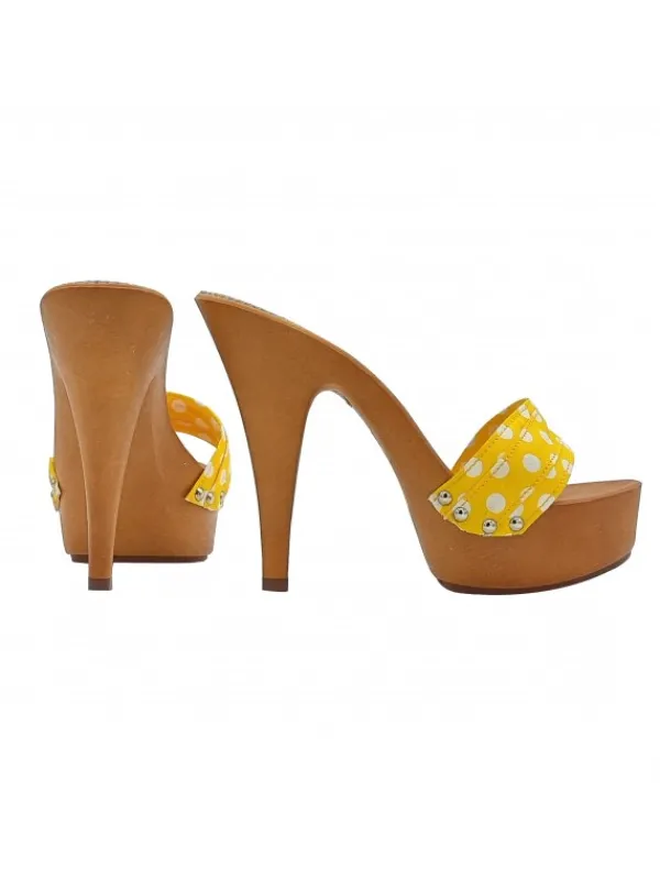 Kiara Shoes ZOCCOLI POIS Giallo Best