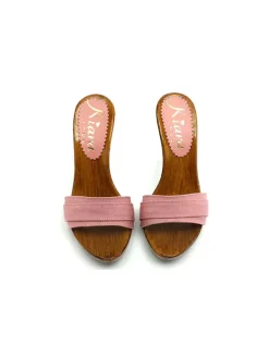 Kiara Shoes ZOCCOLI CON TACCO ALTO Rosa Discount