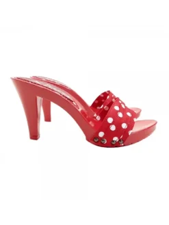 Kiara Shoes ZOCCOLI ROSSI A POIS TACCO 9 Rosso Sale