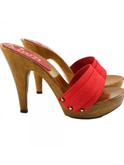 Kiara Shoes Zoccoli Rossi Artigianali... Rosso Online