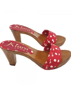 Kiara Shoes ZOCCOLI ROSSI COMODI A POIS Rosso Hot