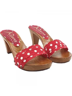 Kiara Shoes ZOCCOLI ROSSI COMODI A POIS Rosso Hot