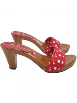 Kiara Shoes ZOCCOLI ROSSI COMODI A POIS Rosso Hot