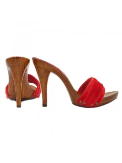 Kiara Shoes ZOCCOLI ROSSI CON FASCIA IN... Rosso Sale