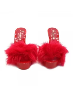 Kiara Shoes ZOCCOLI ROSSI CON PELLICCIA... Rosso Hot