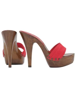 Kiara Shoes ZOCCOLI ROSSI CON TACCO 13 CM Rosso Hot