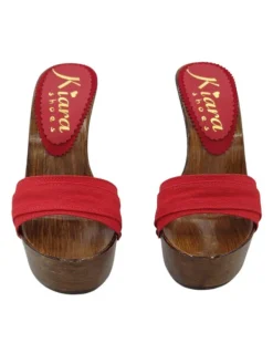 Kiara Shoes ZOCCOLI ROSSI CON TACCO 13 CM Rosso Hot