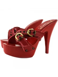 Kiara Shoes ZOCCOLI ROSSI IN CUOIO... Rosso Best
