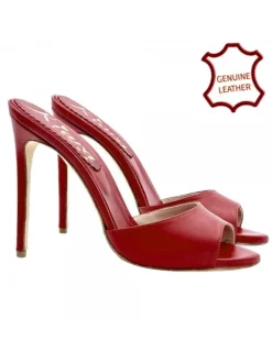 Kiara Shoes ZOCCOLI ROSSI IN PELLE A... Rosso Outlet