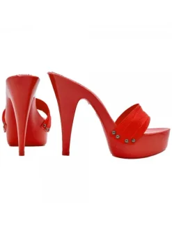 Kiara Shoes ZOCCOLI ROSSI LACCATI CON... Rosso Clearance