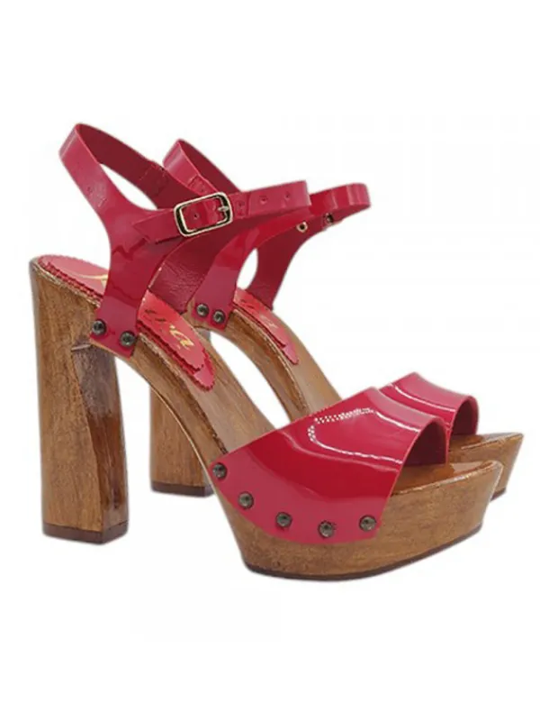 Kiara Shoes Zoccoli Rossi Lucidi con... Rosso Clearance