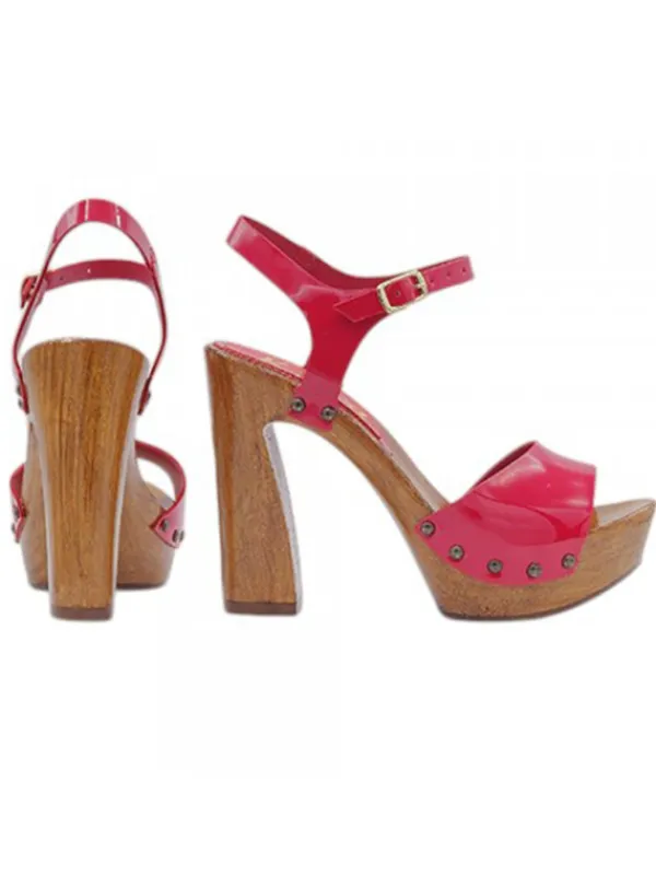 Kiara Shoes Zoccoli Rossi Lucidi con... Rosso Clearance