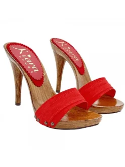 Kiara Shoes ZOCCOLI ROSSI TACCO 12 Rosso Outlet